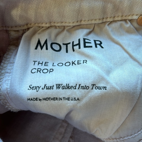 MOTHER The Looker Crop Jean Sexy Just Walked Into Town Blush Pink Sz 27 - Picture 12 of 14